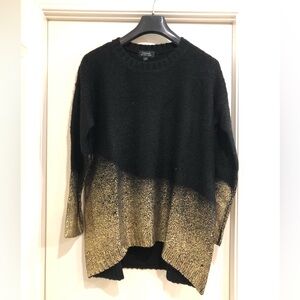 Tahari Black and Gold Ombre Sweater NWT